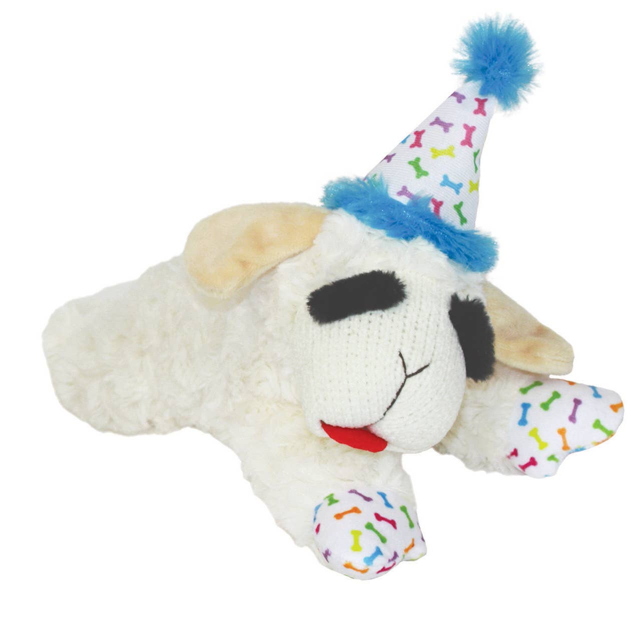 Birthday Lamb Chop Plush (blue and pink)