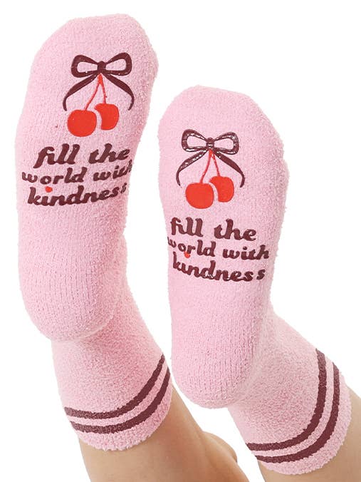 Fill The World With Kindness Fuzzy Socks