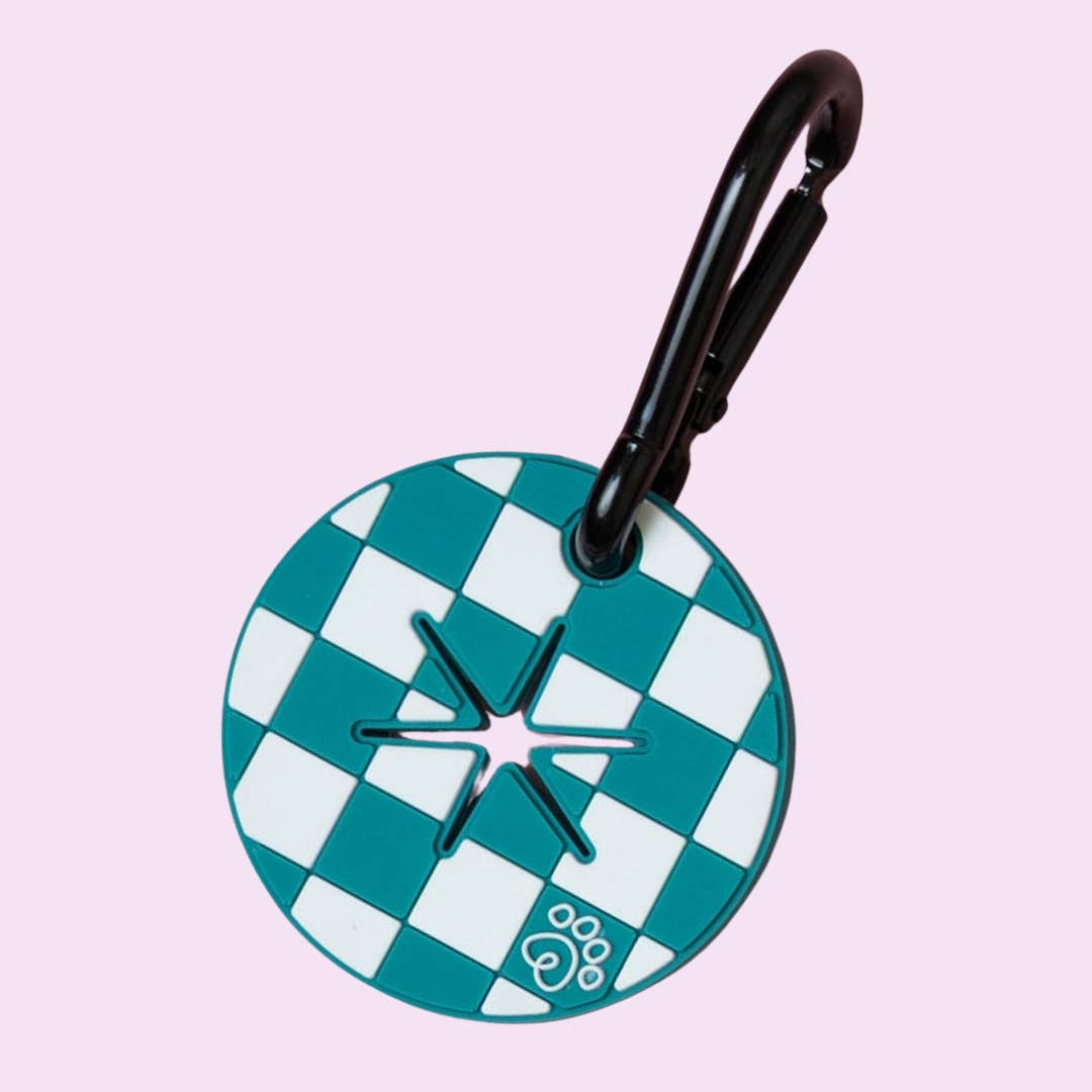 Teal Checkered Poo Pal