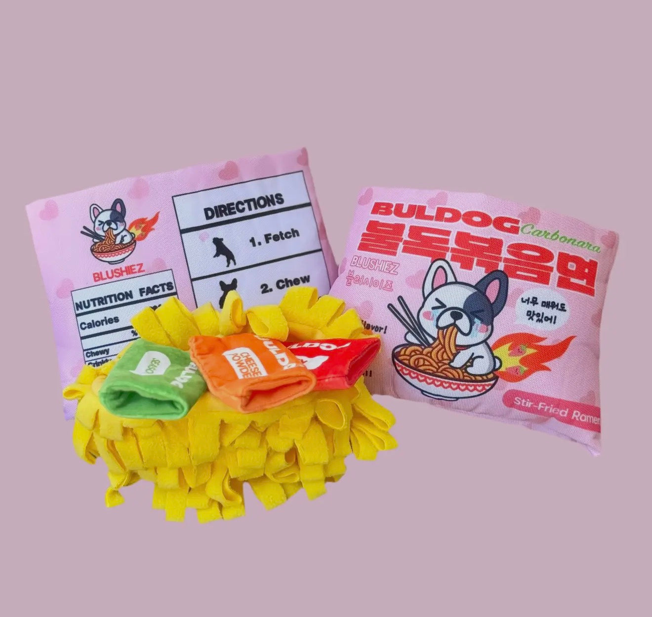 Bul-dog Ramen Noodles Snuffle Toy