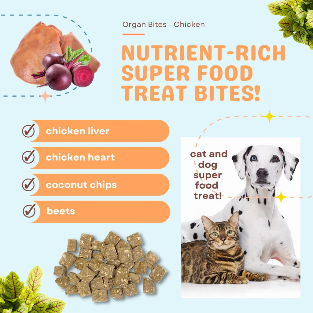 Chicken + Beets Freeze Dried Organ Bites