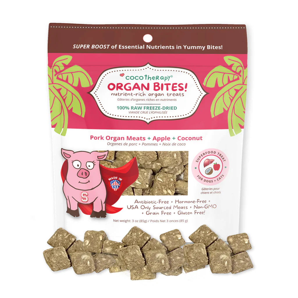 Pork + Apple Freeze Dried Organ Bites