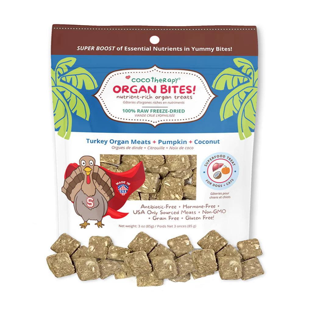 Turkey + Pumpkin Freeze Dried Organ Bites