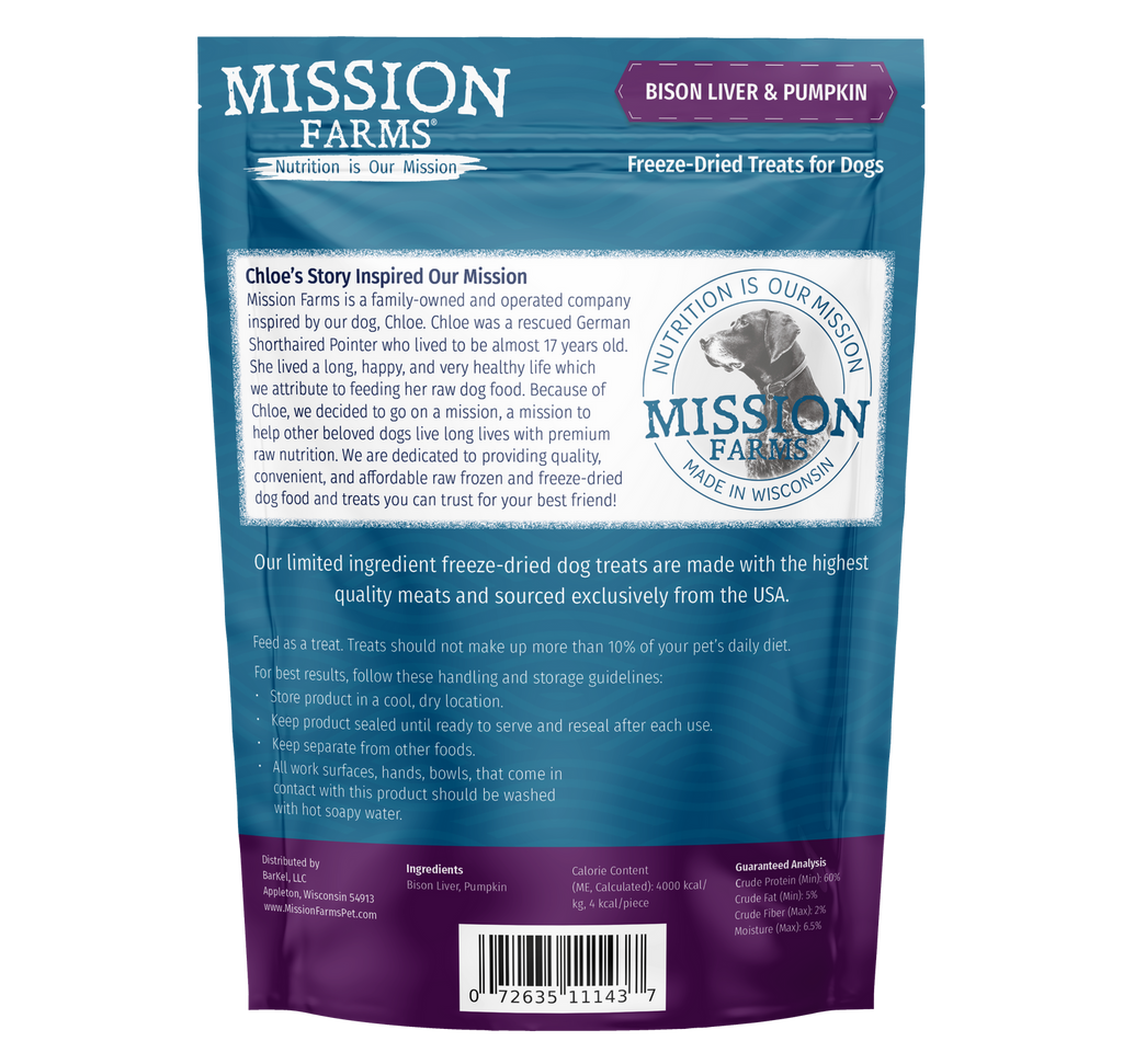 Bison Liver & Pumpkin Freeze Dried Treats