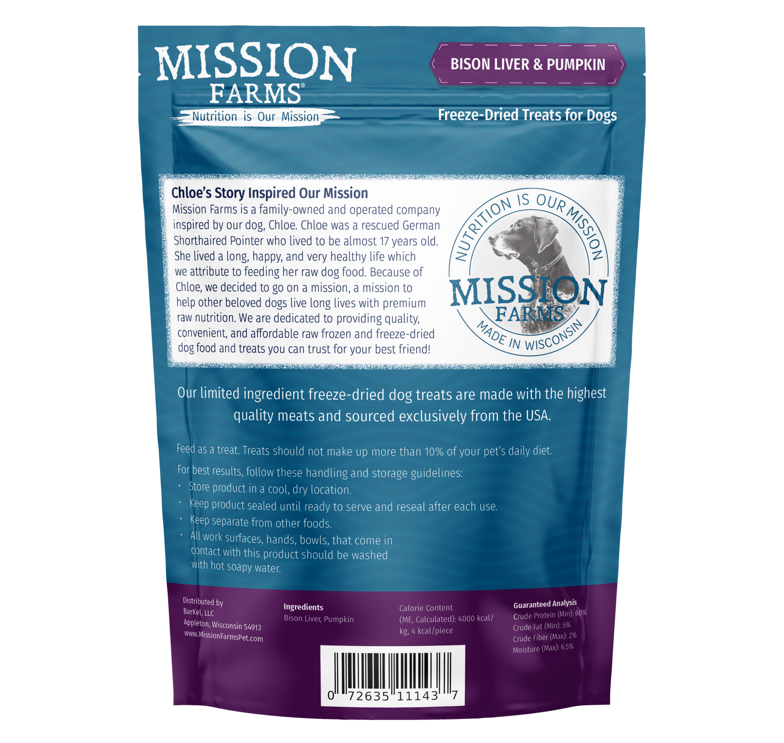 Bison Liver & Pumpkin Freeze Dried Treats