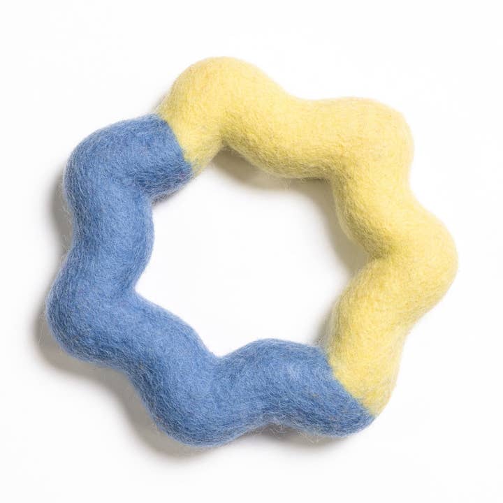 Yellow Wiggle Ring Felt Wool Toy