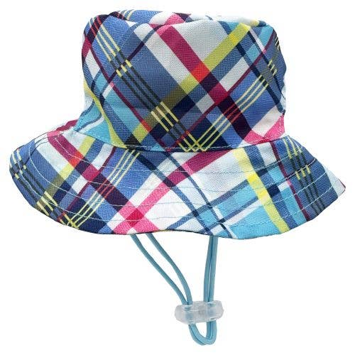 Blue Madras Bucket Hat with Snugfit