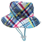 Blue Madras Bucket Hat with Snugfit