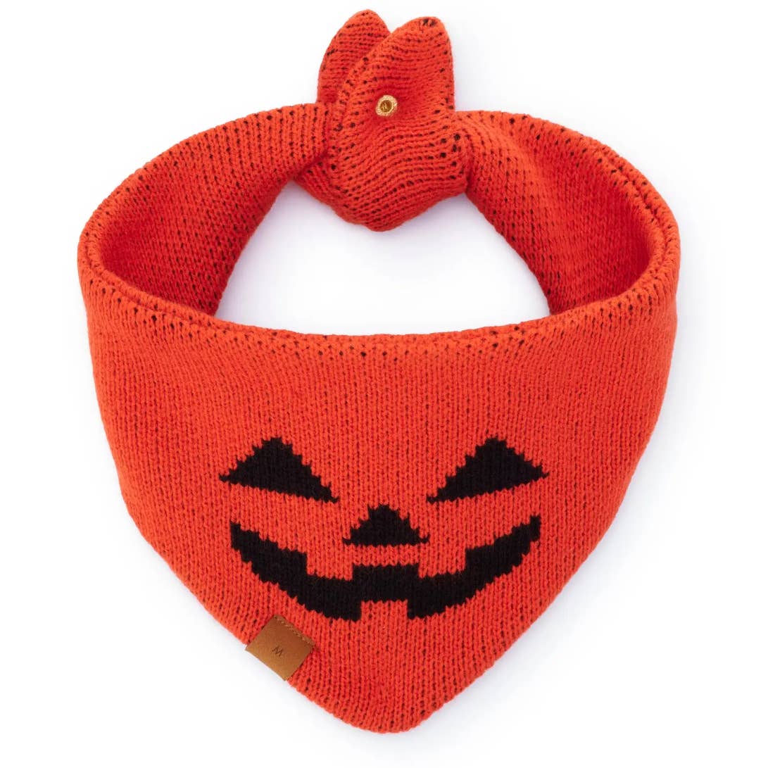 Jack-O’-Lantern Knit Bandana