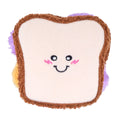 Dog snuffle toy shaped like a peanut butter and jelly sandwich