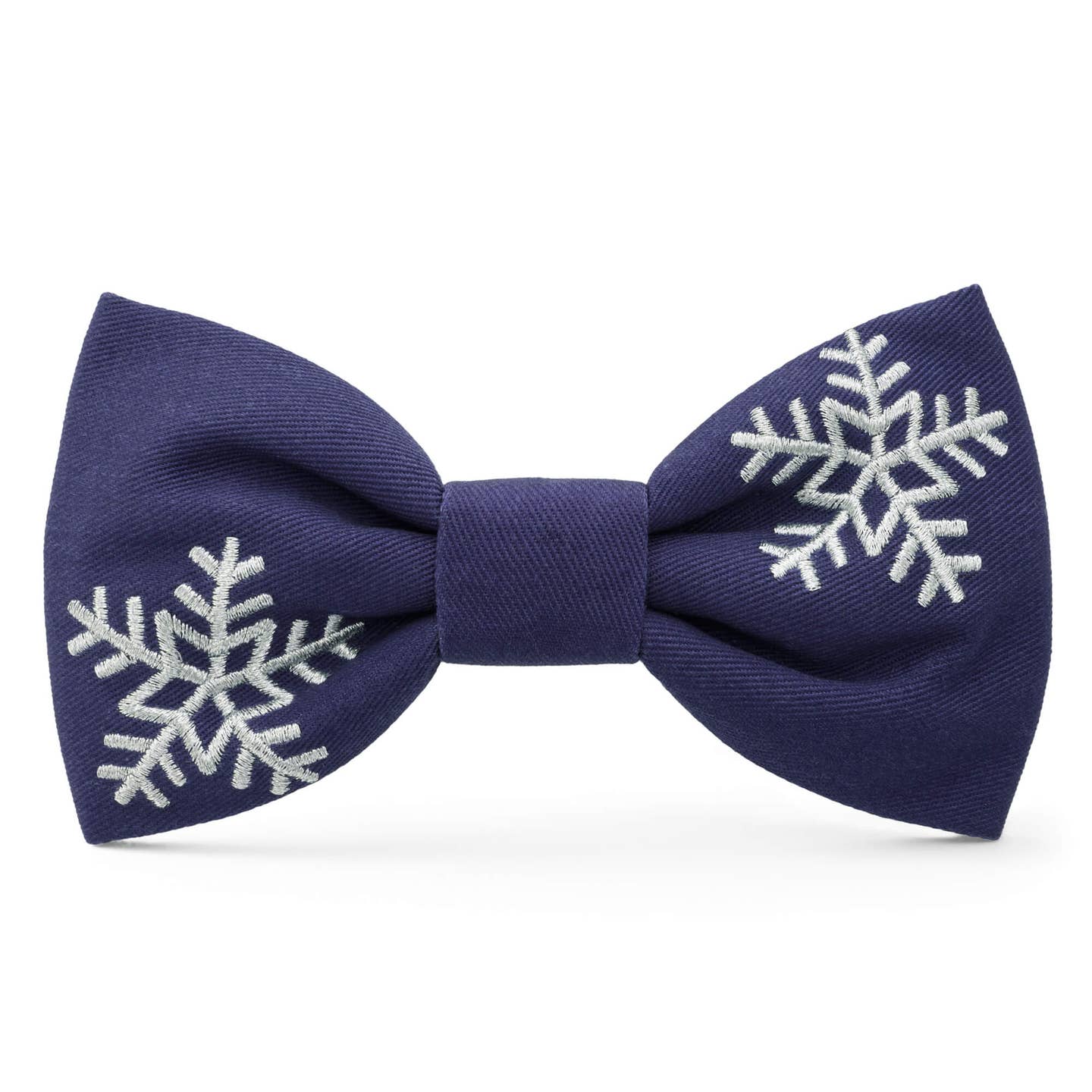Snowflakes Embroidered Bow Tie