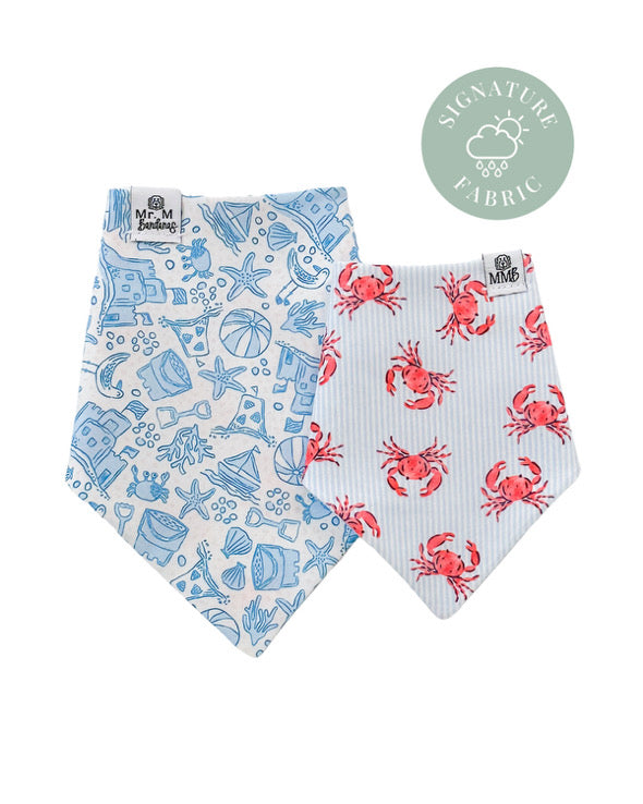 Sandy Shoreline Bandana (pink or blue)