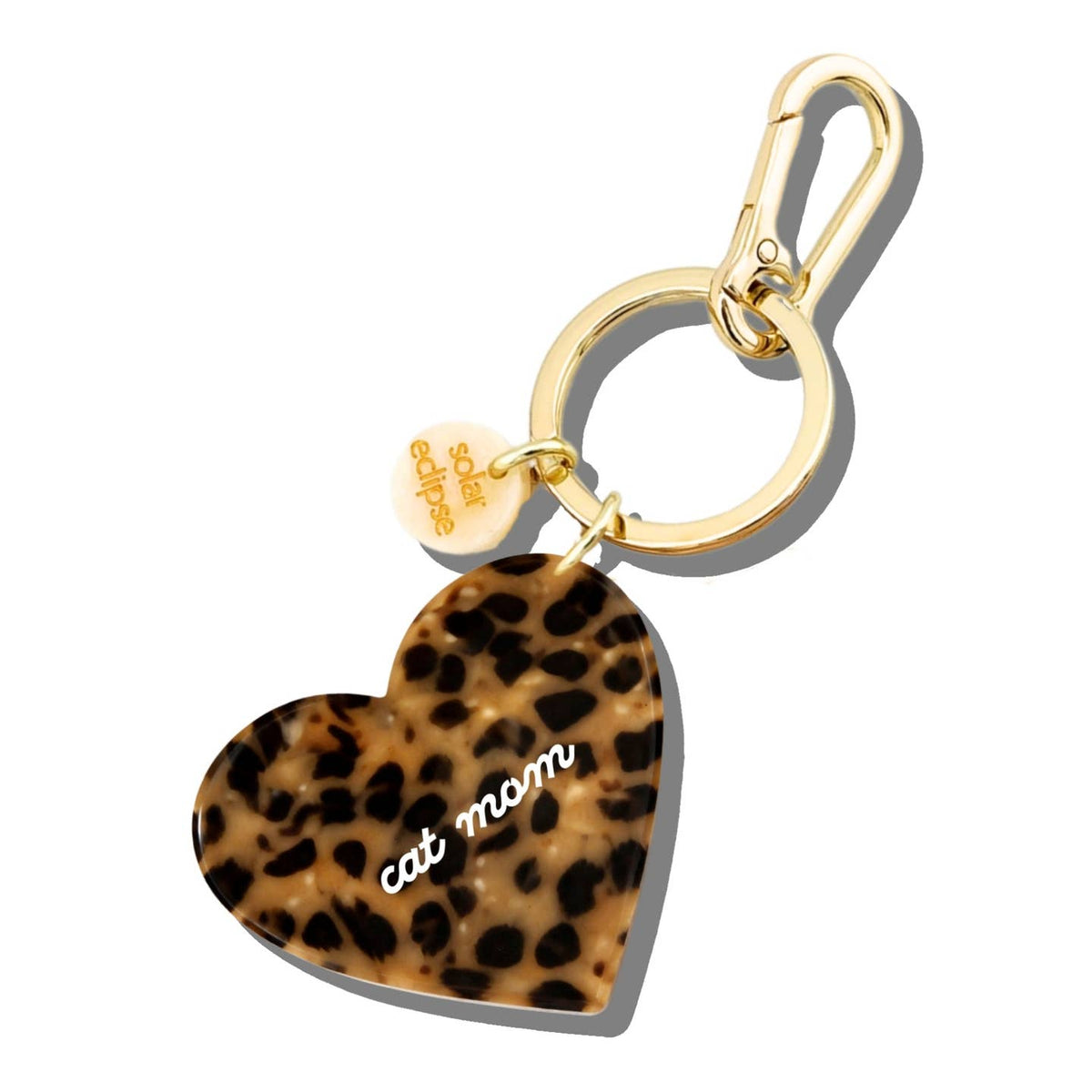Cat Mom Hand-Painted Bag Charm + Keychain