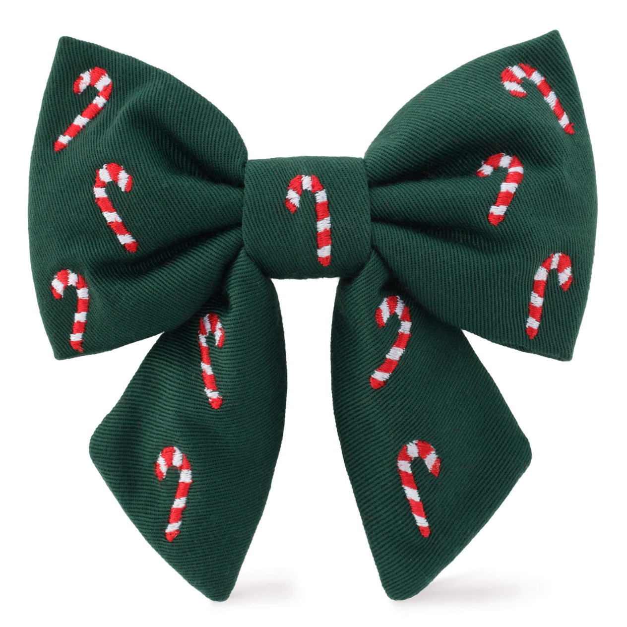 Candy Canes Embroidered Sailor Bow