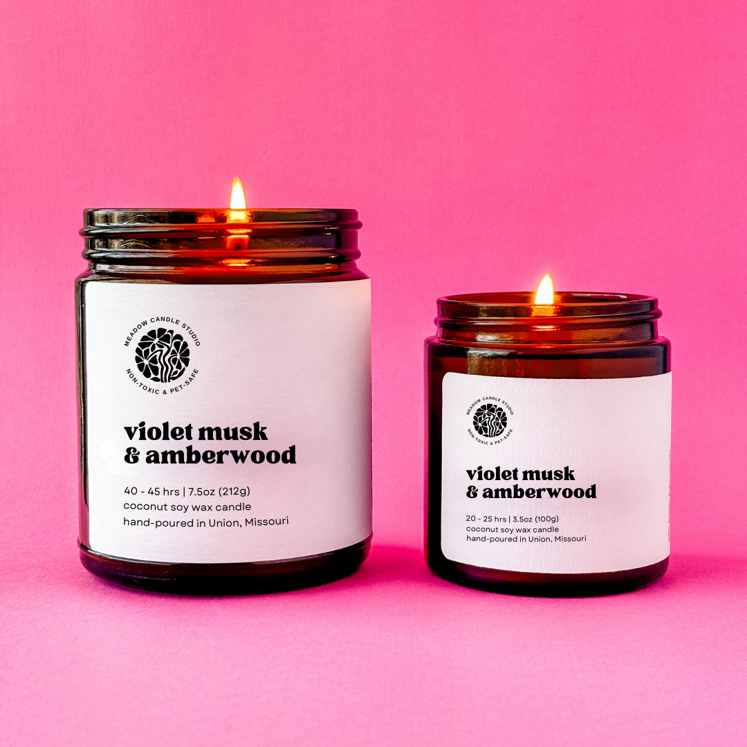 Violet Musk & Amberwood Candle