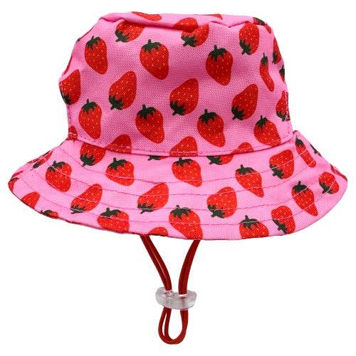 Pink Strawberries Bucket Hat with Snugfit