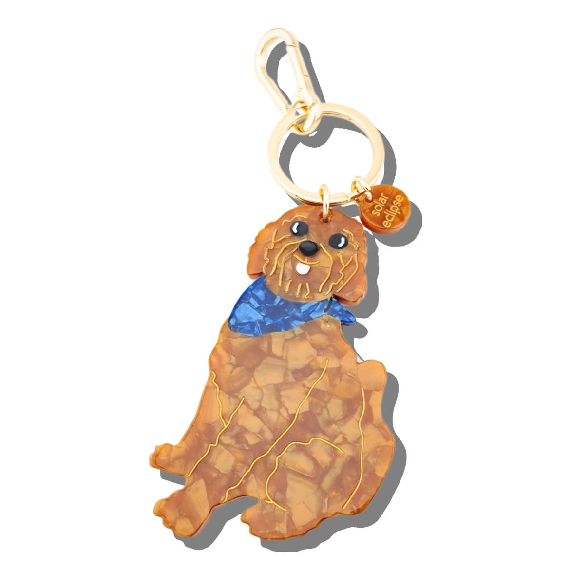 Goldendoodle Hand-PaintedBag Charm Keychain