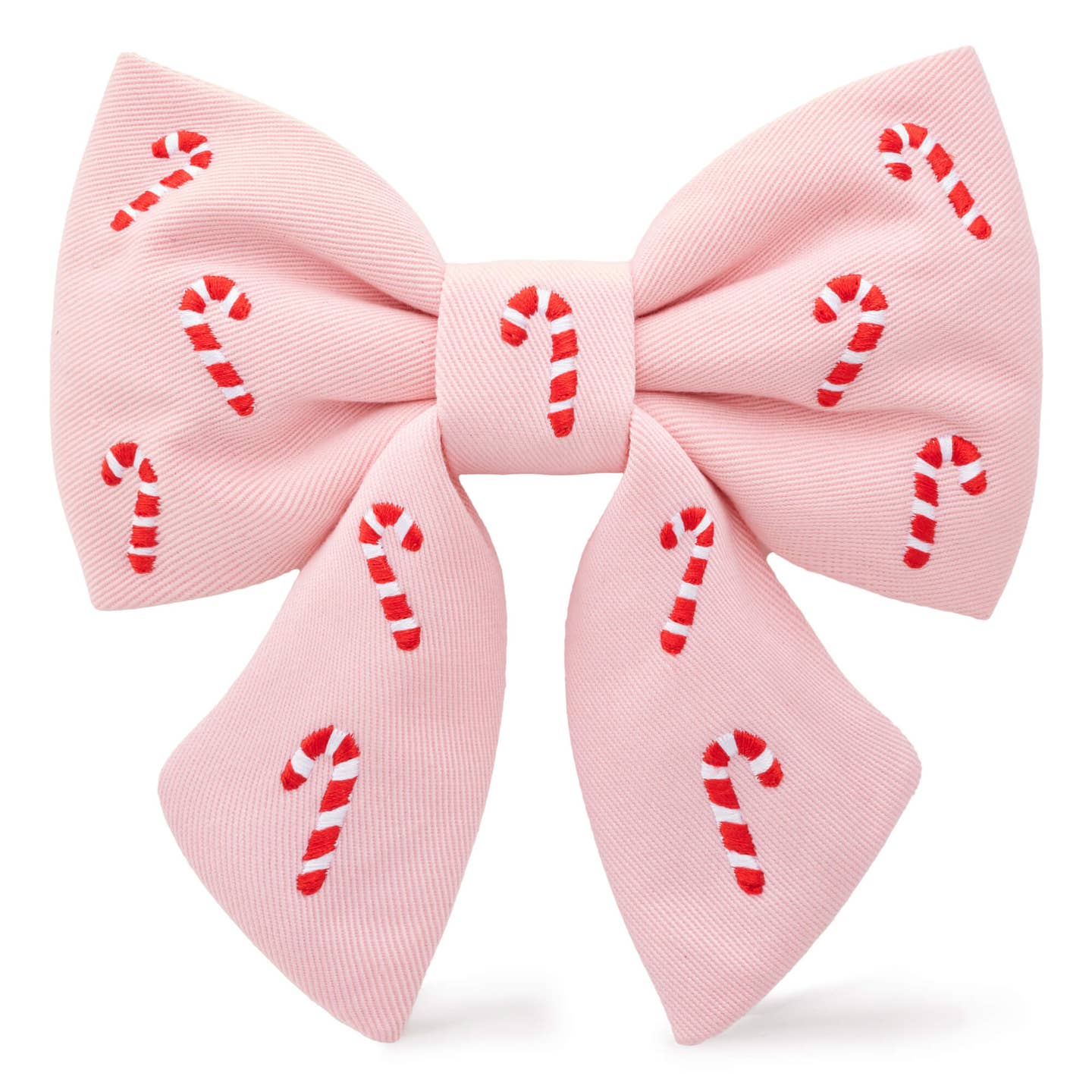 Candy Canes Embroidered Sailor Bow