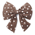 Chocolate Dot Sailor Bow