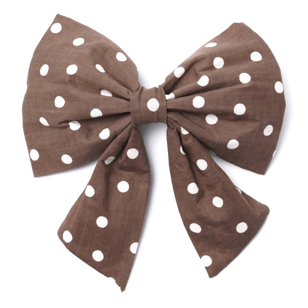 Chocolate Dot Sailor Bow