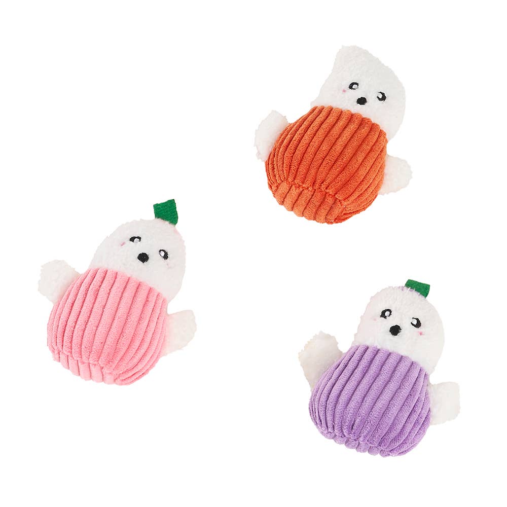 Pumpkin Ghosts Miniz 3-Pack Plush