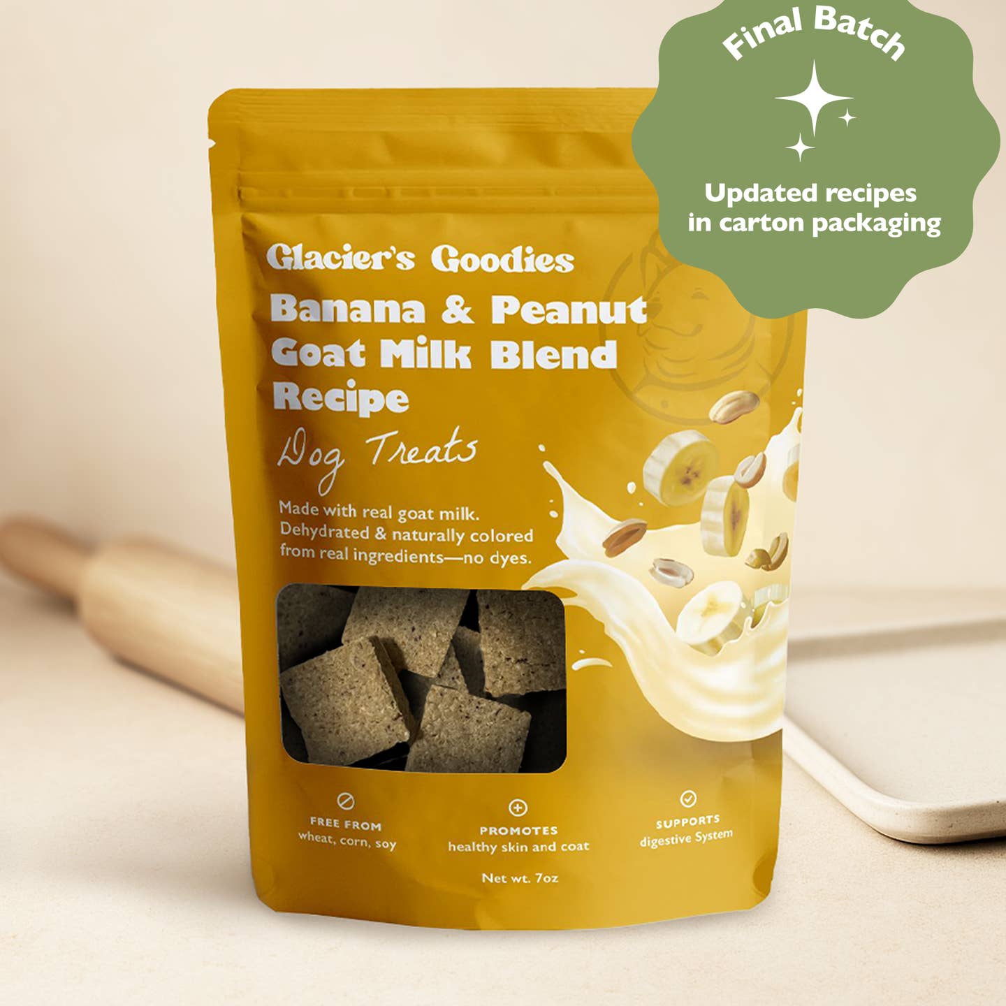Banana & Peanut Goat Milk Treats
