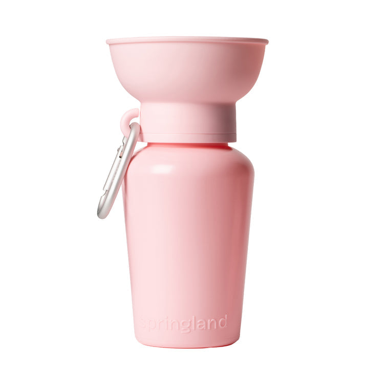 Baby Pink Flip Top Silicone Travel Bottle, 20oz