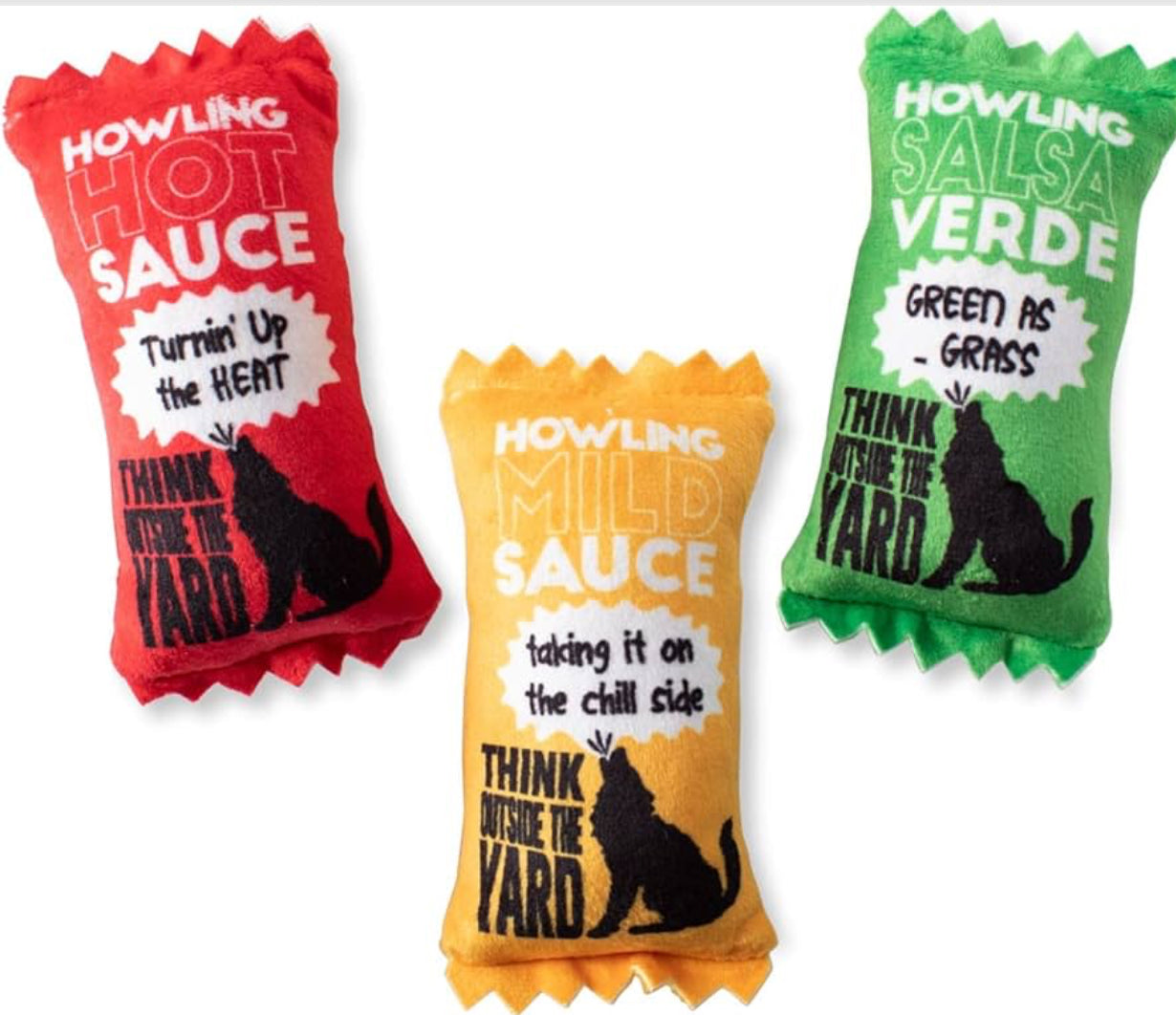 Howling Hot Sauce 3-piece Plush Set