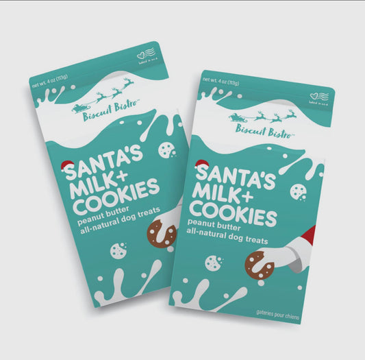 Santa Milk & Cookies Treats (Mint and red)