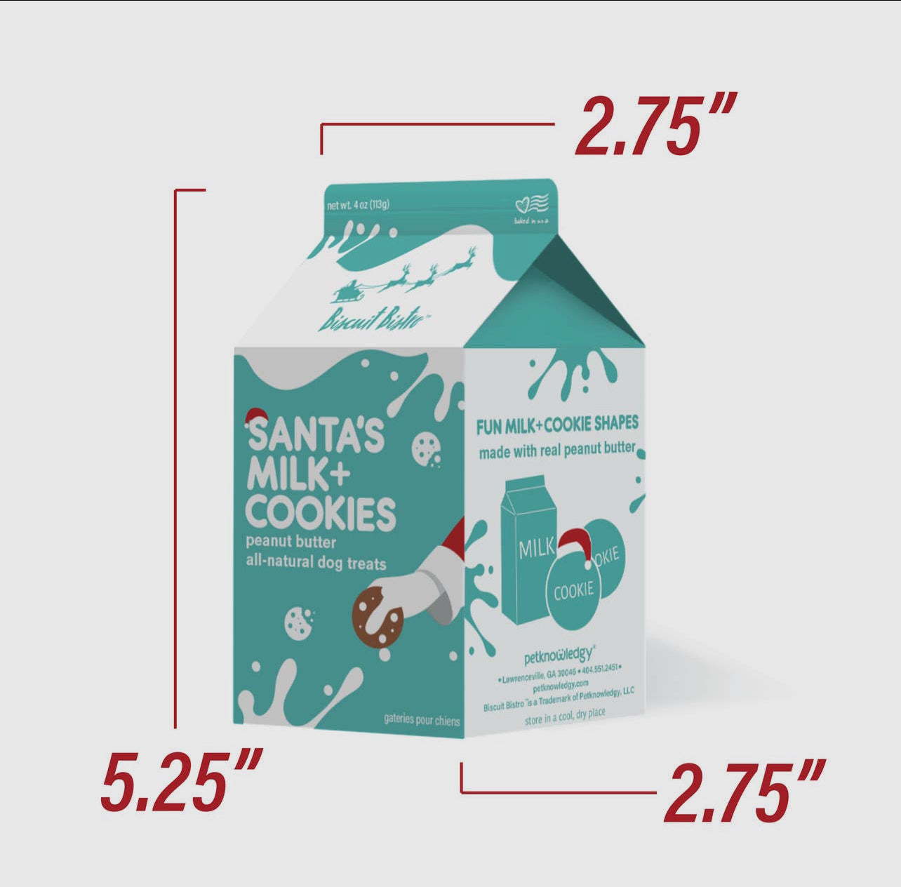 Santa Milk & Cookies Treats (Mint and red)