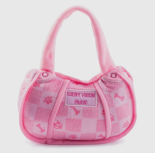 Pink Checker Chewy Vuitton Plush