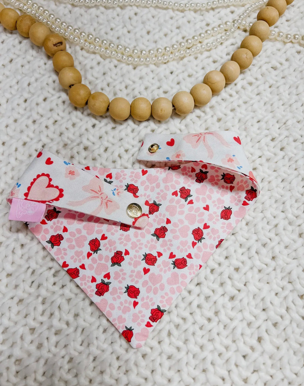 Hearts & Roses Reversible Bandana