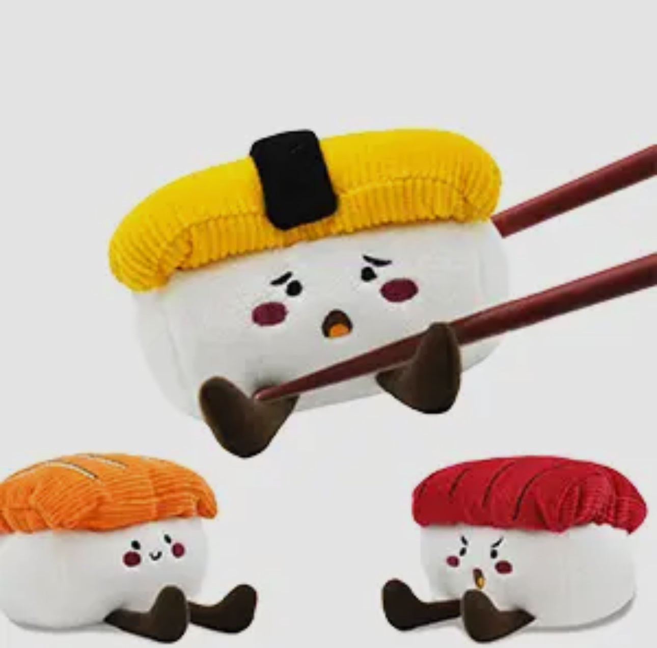 Sushi 3-Piece Plush Set