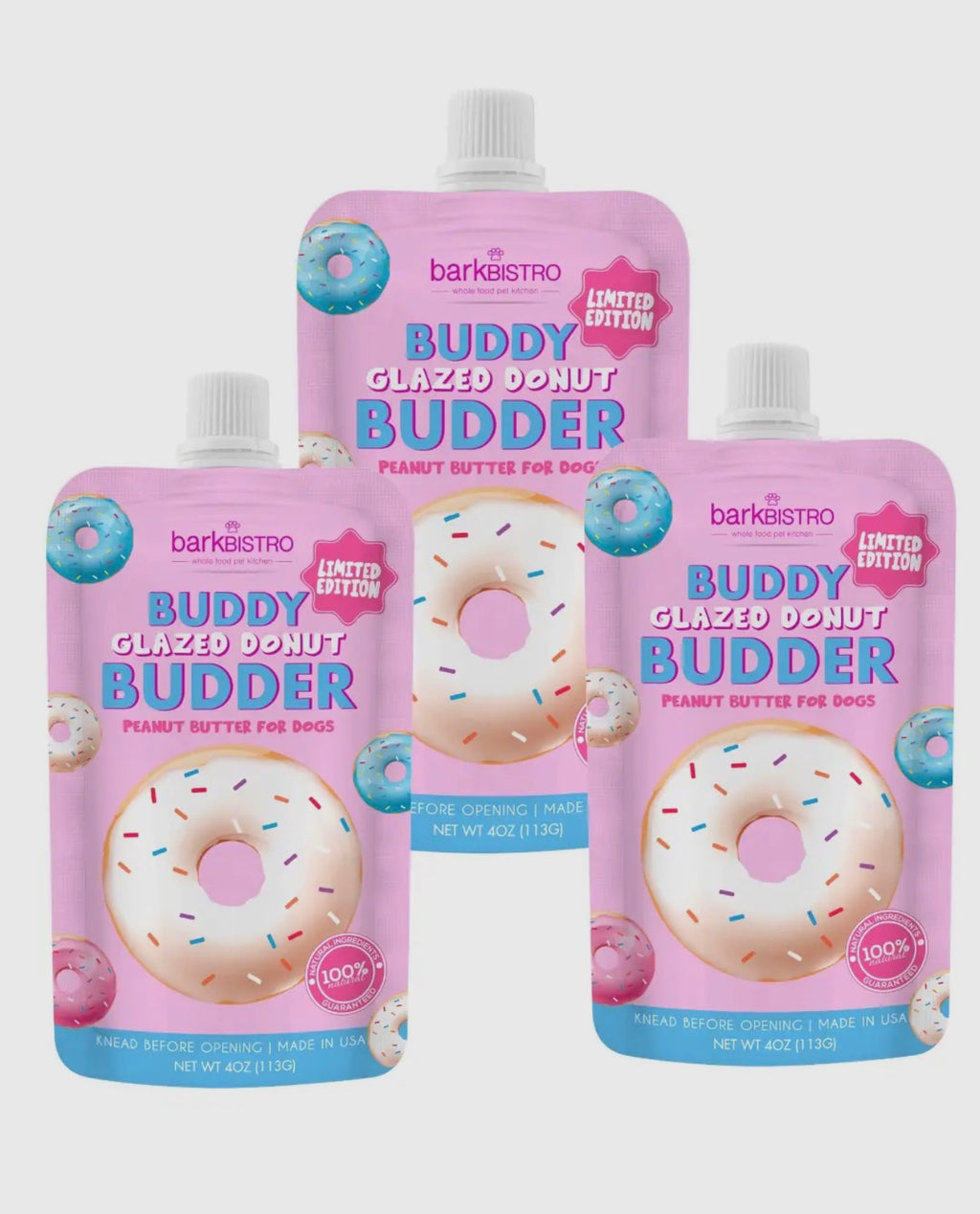 Glazed Donut Buddy Budder Squeeze Pouch