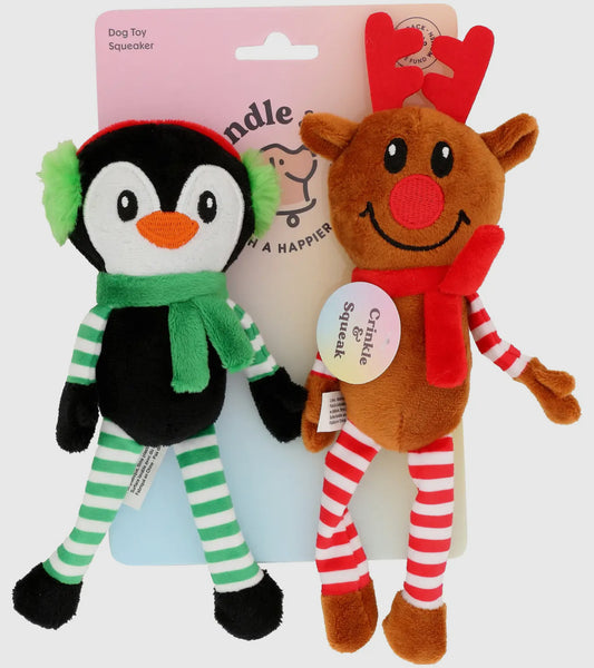 Penguin & Reindeer Plush Set