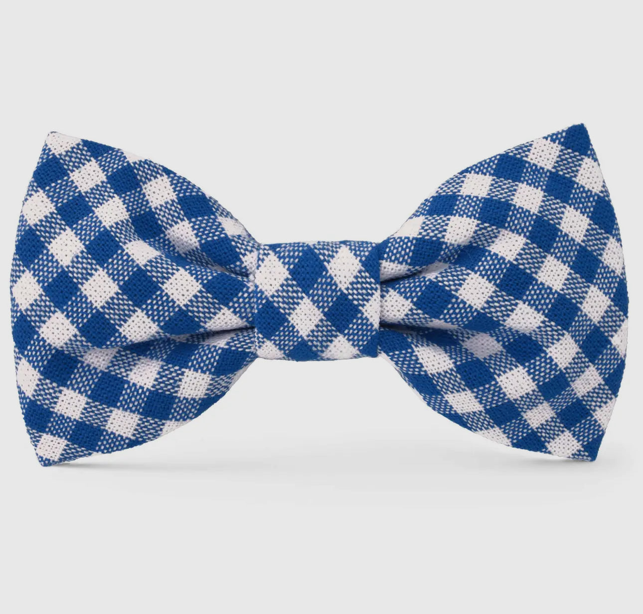 Lake Blue Gingham Bow Tie