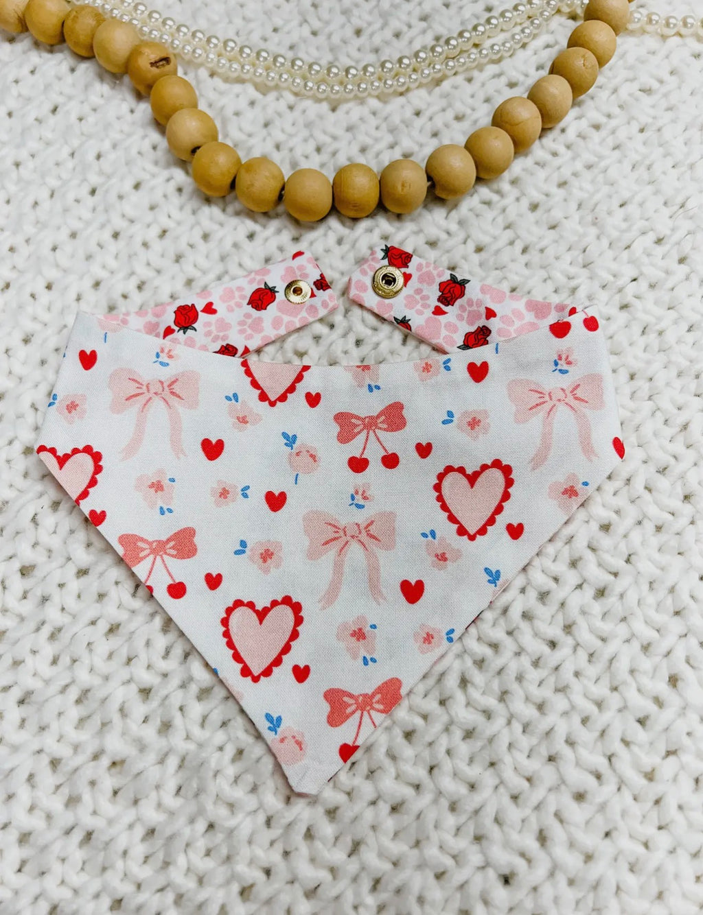 Hearts & Roses Reversible Bandana