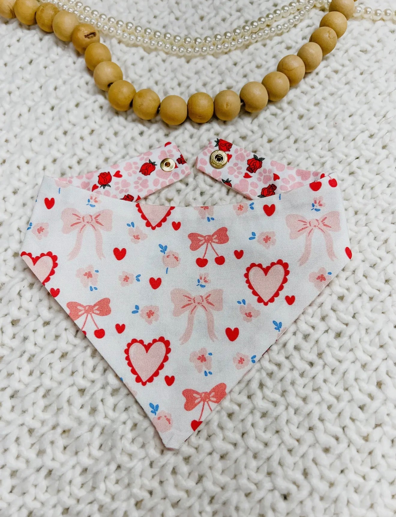Hearts & Roses Reversible Bandana