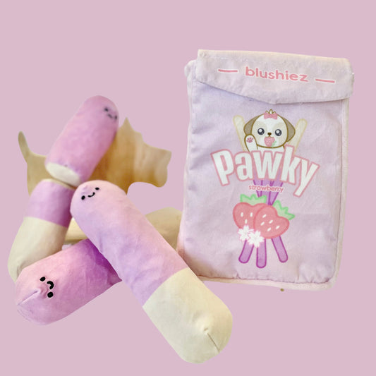 Strawberry Pawky Interactive/Nosework 4 Piece Plush