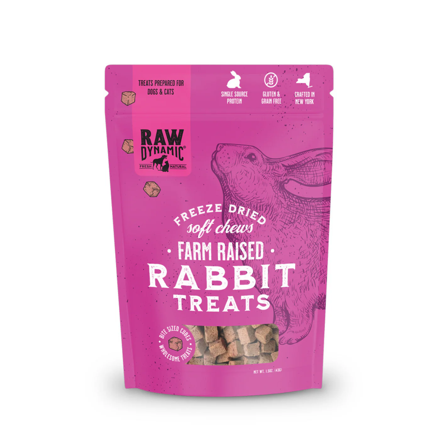 Freeze Dried Rabbit Cubes