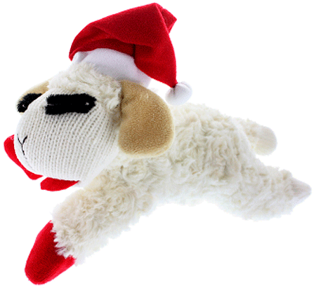 Santa Hat Lamb Chop Plush
