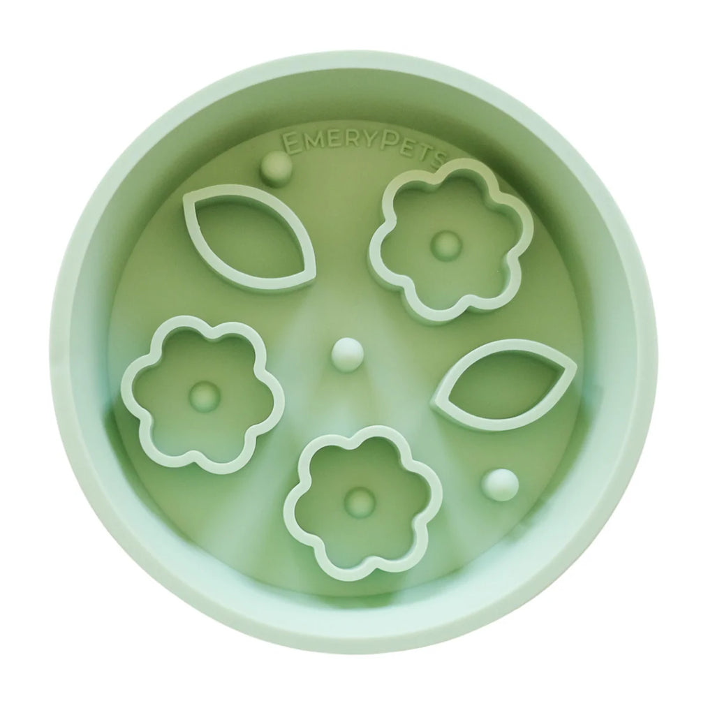 Flower + Leaf Slow Feeder Bowl