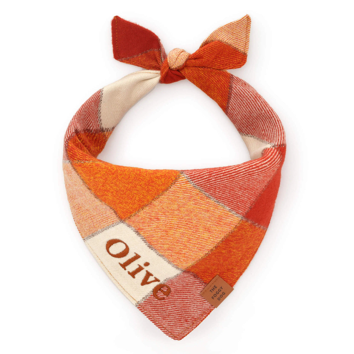 Pumpkin Spice Plaid Flannel Bandana