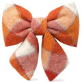 Pumpkin Spice Plaid Flannel Sailor Bow
