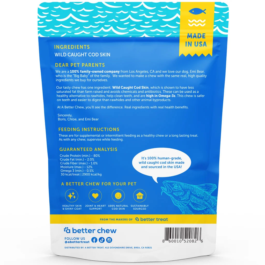 Wild Caught Cod Skin Chews