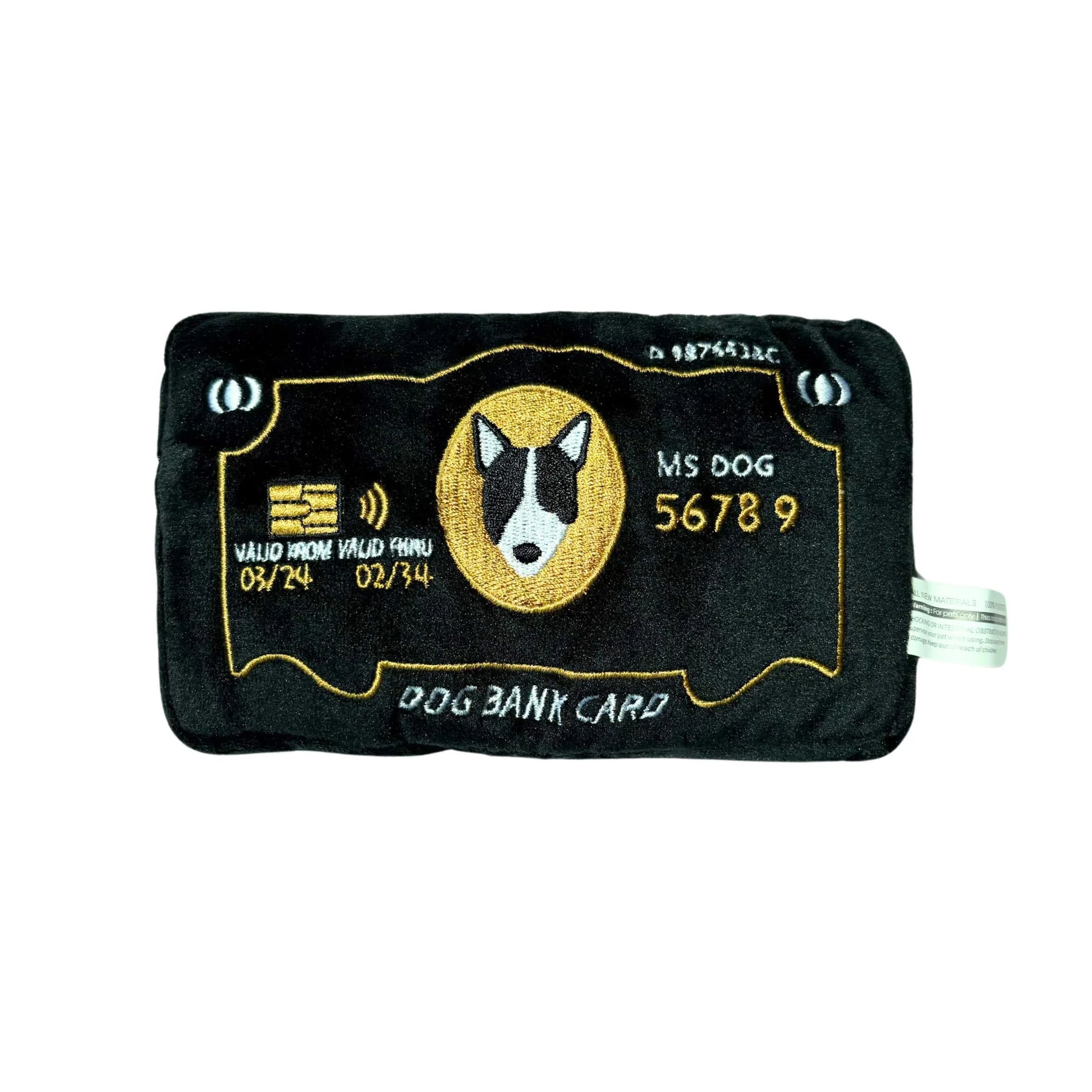 Golden Good Dog Credit Card Plush