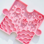 Sky High Puzzle Piece Lick Mat + Feeder