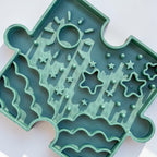 Sky High Puzzle Piece Lick Mat + Feeder