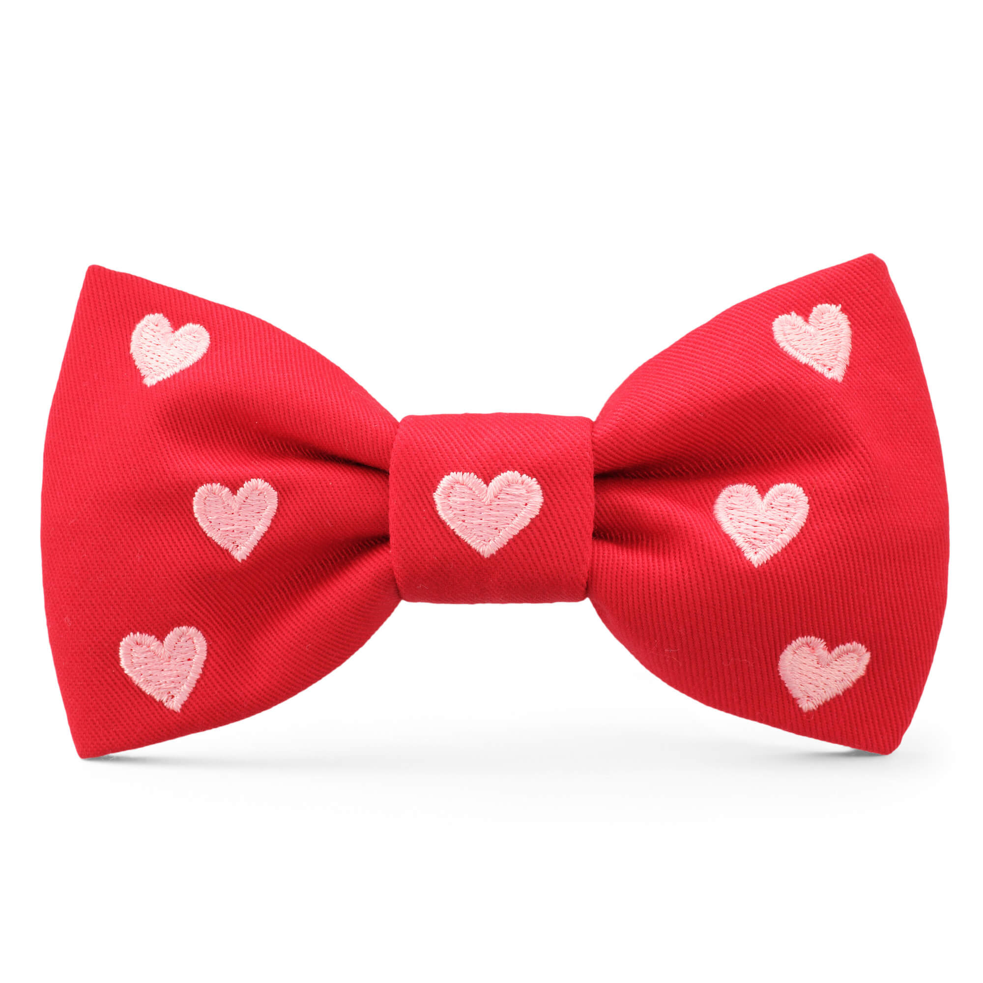 Hearts Embroidered Bow Tie