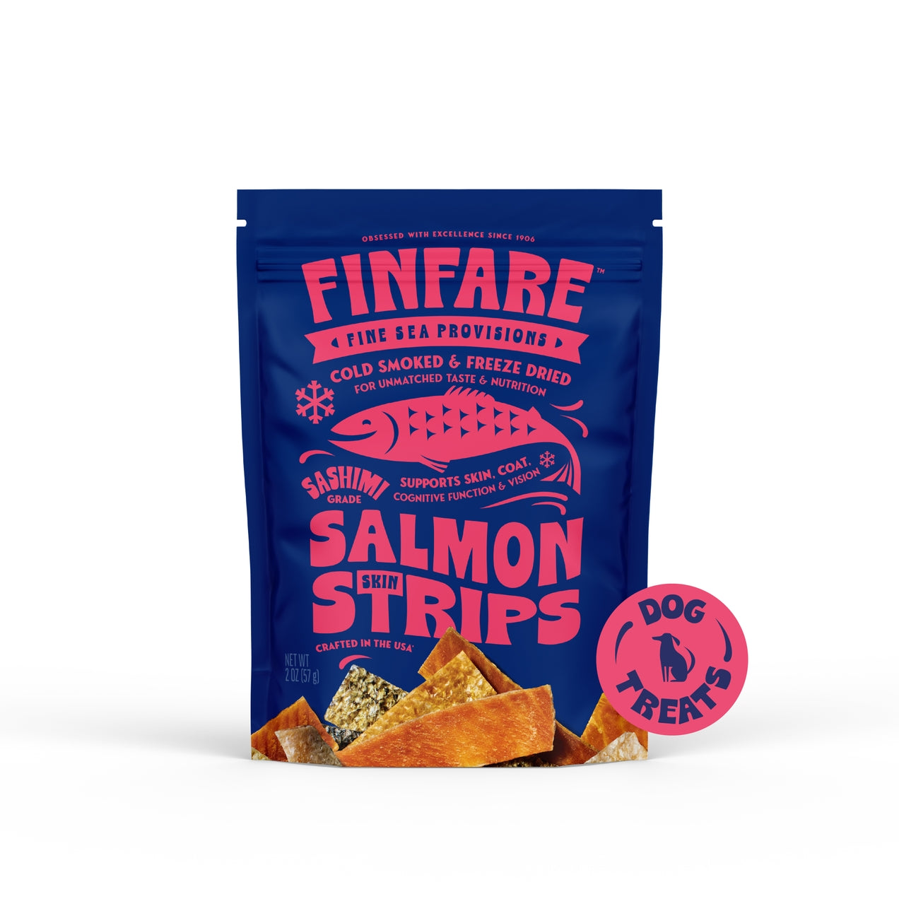 Freeze-Dried Salmon Skin Strips